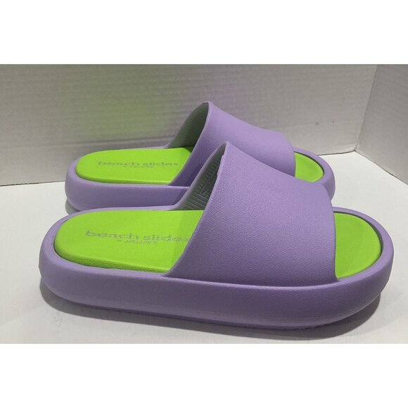 J Slides Lilac Mint Eva Beach Slides Size 8M Women’s New No Box - Picture 1 of 3